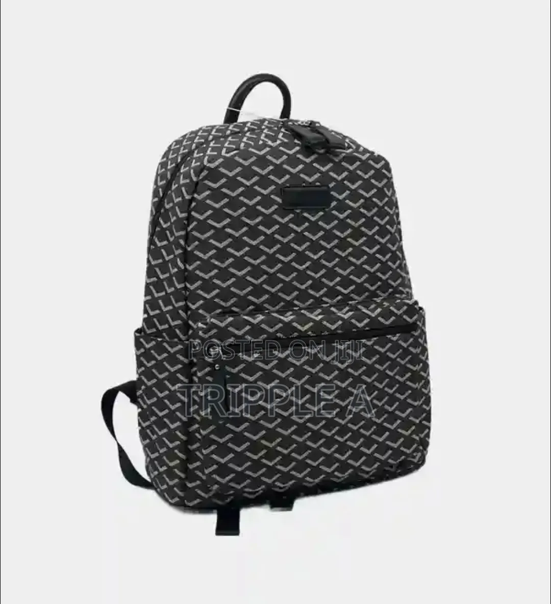 Black Luxe Monogram Backpack Bag