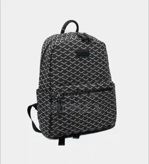 Black Luxe Monogram Backpack Bag