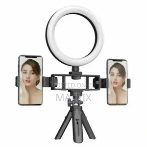 Table Led Selfie Ring Light With Tripod Stand Holder Wired Ring Light