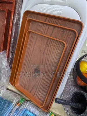 Classic Luxury Trays in a Wooden Color 3 Piece