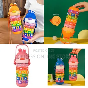 Children's Insulated Water Bottle With Math Learning Rings