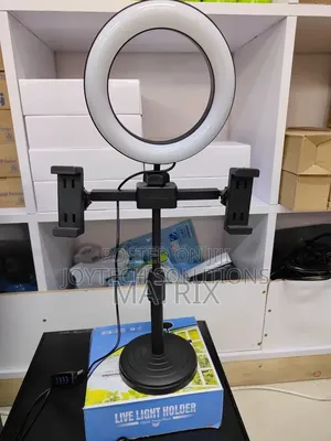 Led Ring Light With Desktop Tripod Stand and Dual Mobile Phone Holders