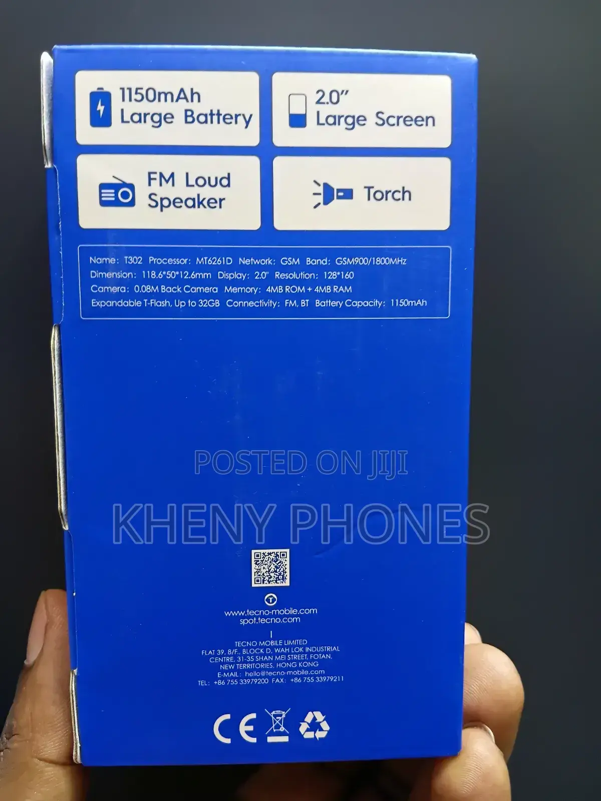 New Tecno T302 Blue