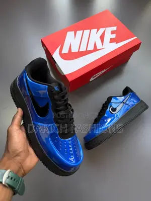 Nike Air Force Ones , Blue and Red