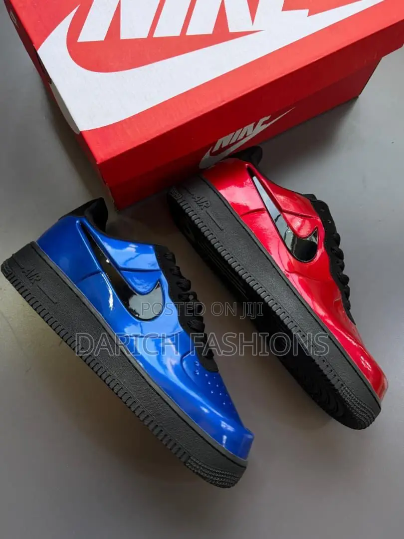Nike Air Force Ones , Blue and Red