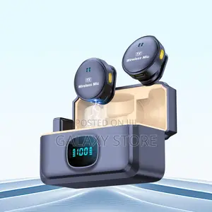 Wireless Lavalier Microphone Magnetic Button Display Noise Reduction