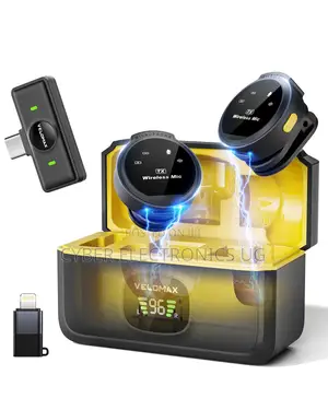 Dual Magnetic Wireless Microphone Noise Cancellation With 40h Battery