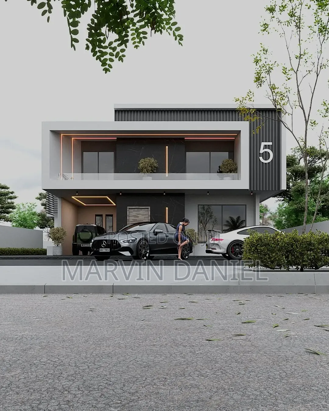7 Bedroom Flat Modern Plan