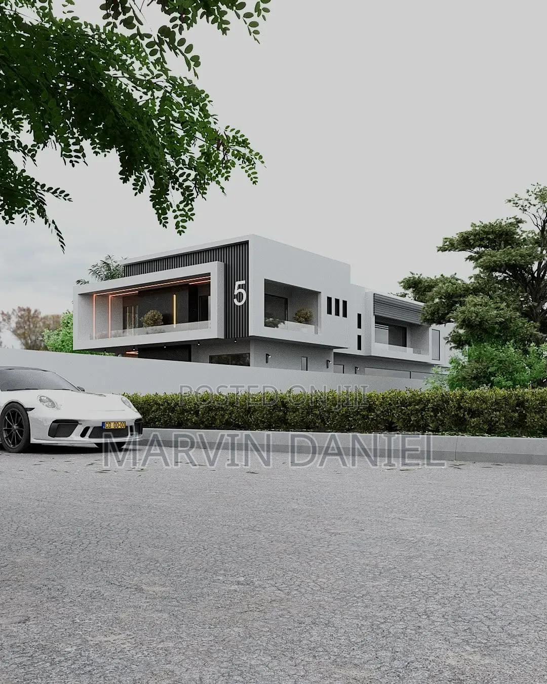 7 Bedroom Flat Modern Plan