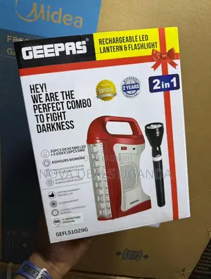 Geepas Rechargeable Led Lantern + Torch Long Battery Brand New