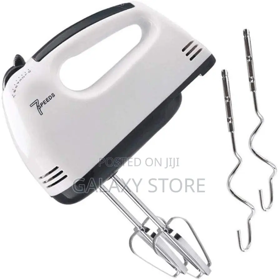 Handheld Food and Cake Mixer With Extra Long Beaters Dough Hooks
