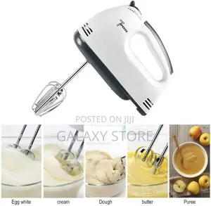 Handheld Food and Cake Mixer With Extra Long Beaters Dough Hooks