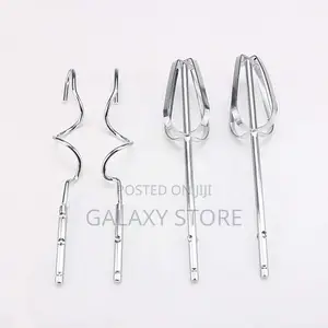 Handheld Food and Cake Mixer With Extra Long Beaters Dough Hooks