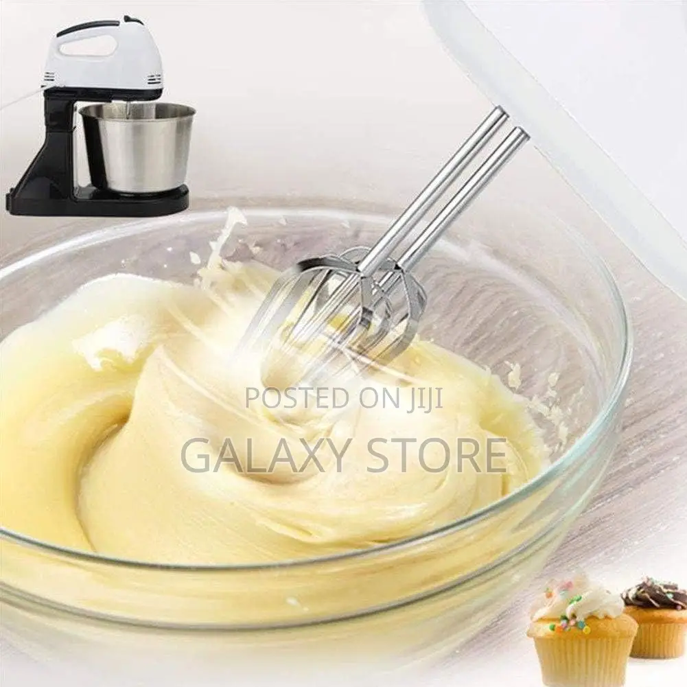 Handheld Food and Cake Mixer With Extra Long Beaters Dough Hooks