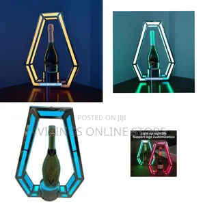Illuminated Rhombus Bottle Display Stand