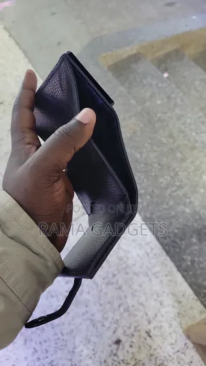 Vintage-Style Blue Faux Leather Wallet Featuring a Button