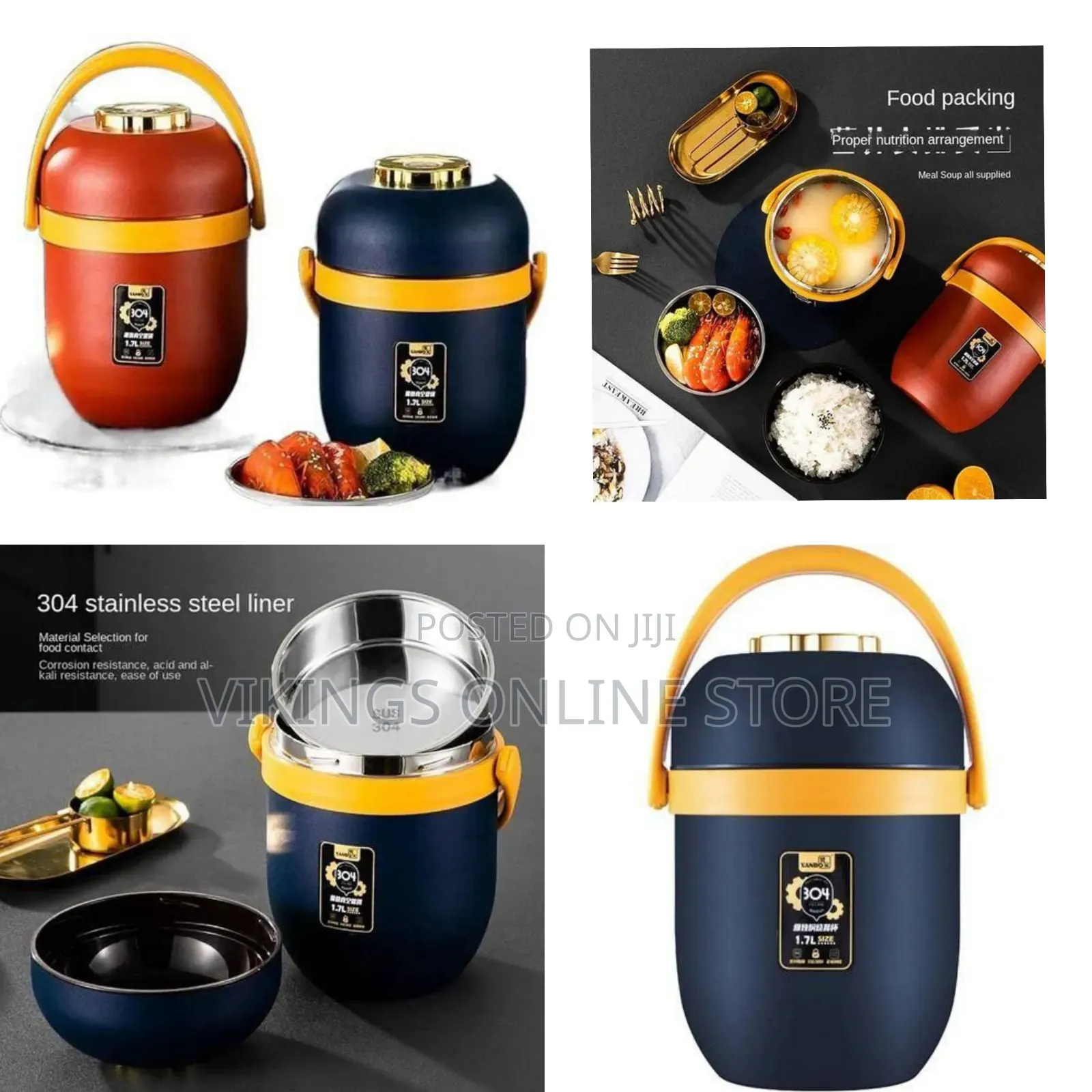 1.7 Liters Food Flask - Multicolor