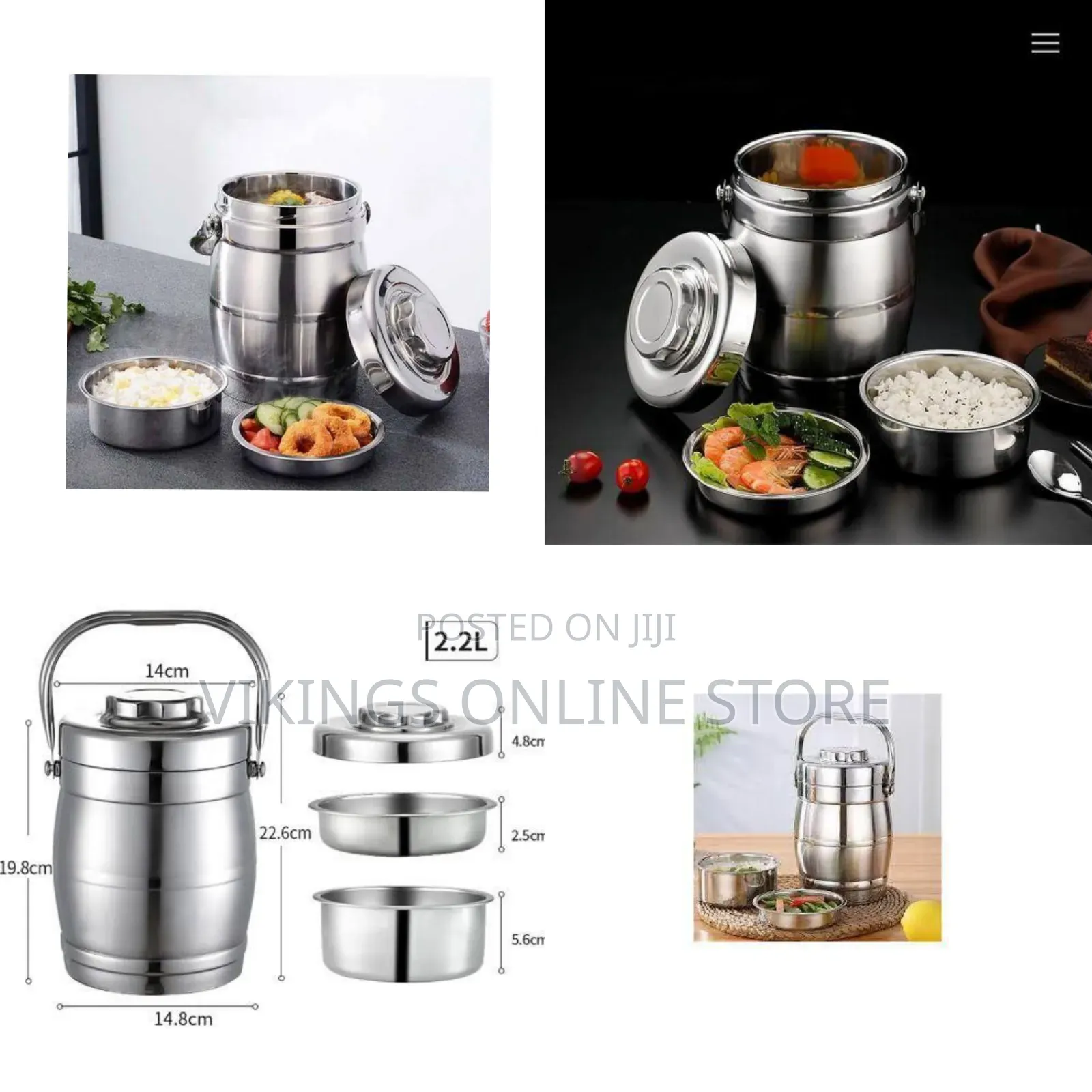 Multi-Tier Stainless Steel Thermal Lunch Box Set