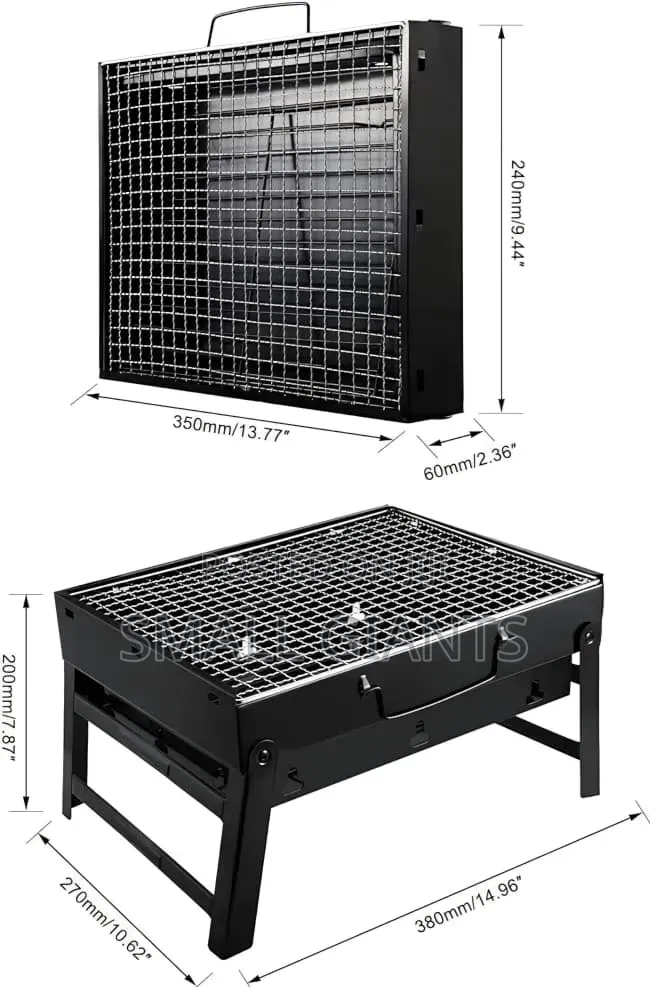 Stainless Steel Folding Portable Charcoal BBQ Grill