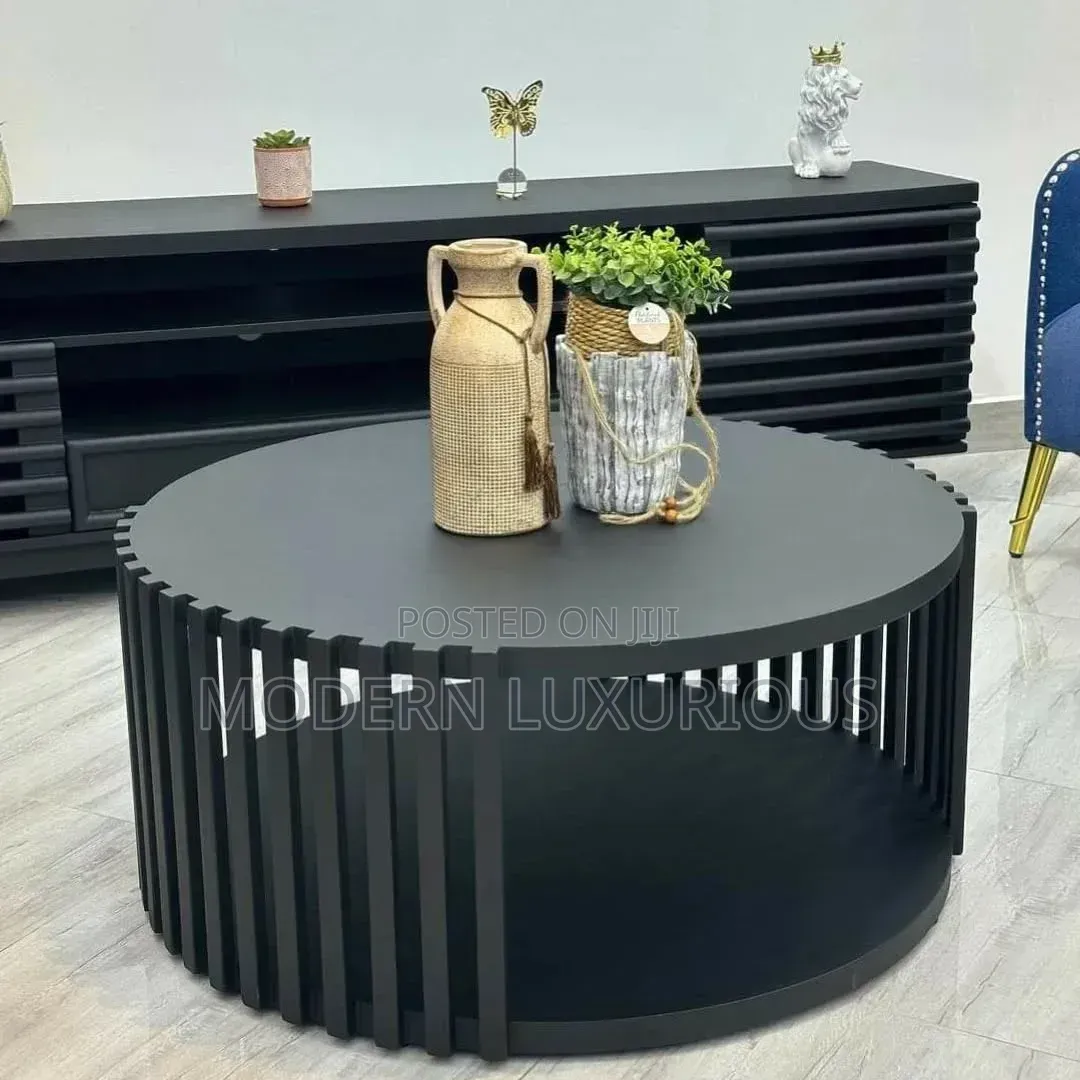 Quality Tv Stand and Center Table Full Sets Black Color