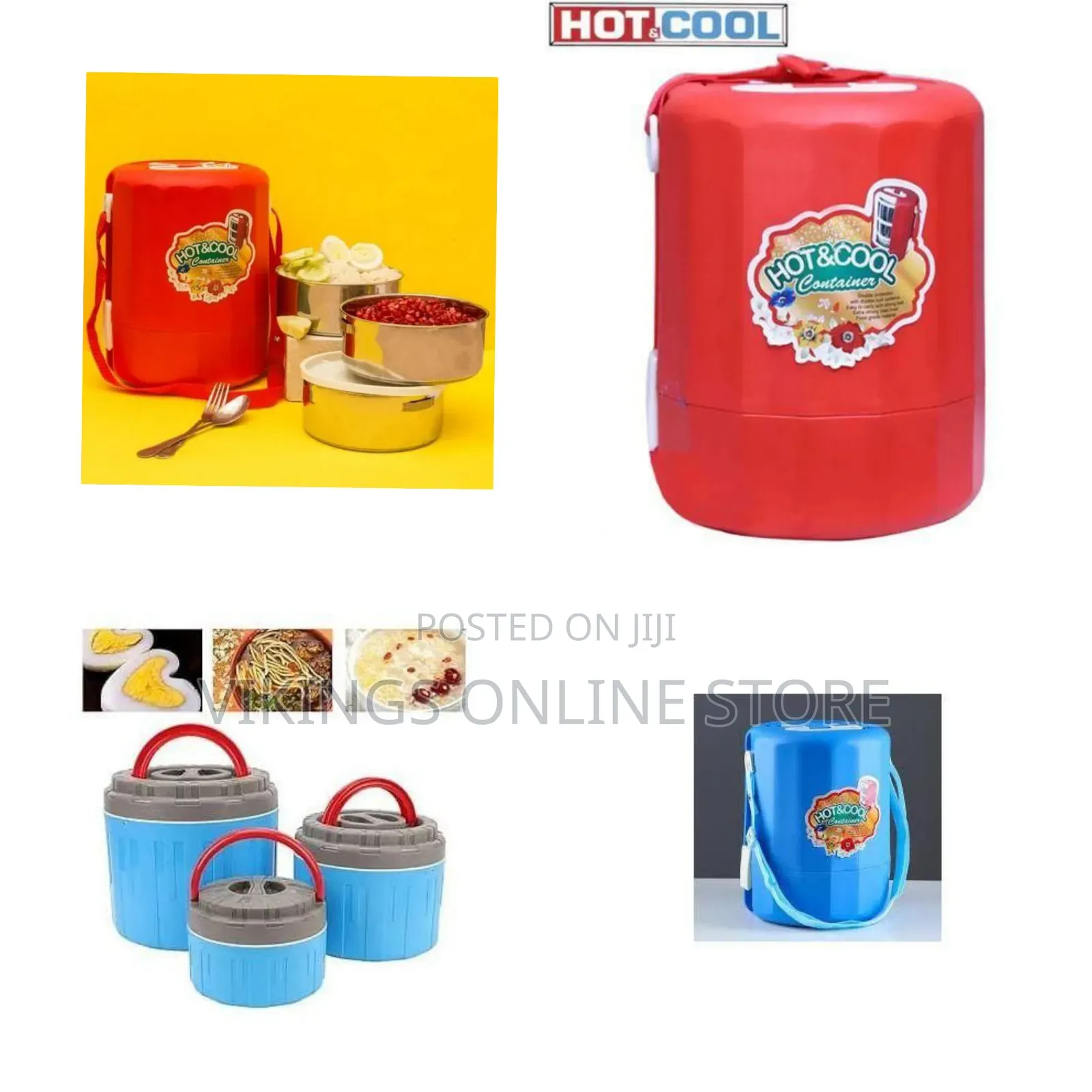Hot Cool Insulated Food Container With Strap