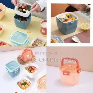 Cute and Practical Microwavable Lunch Box - Multicolor