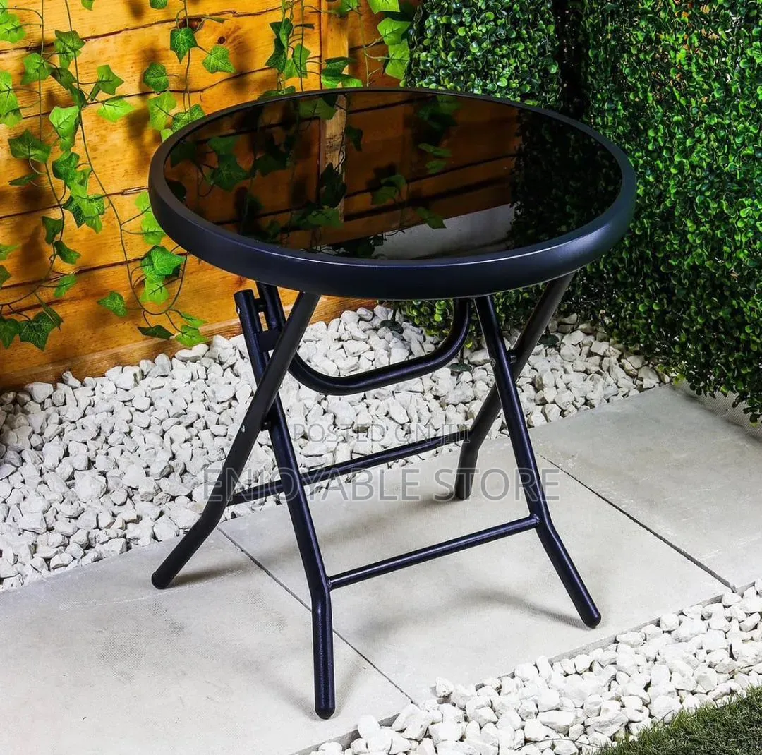 Indoor/Outdoor Dining Foldable Glass Table