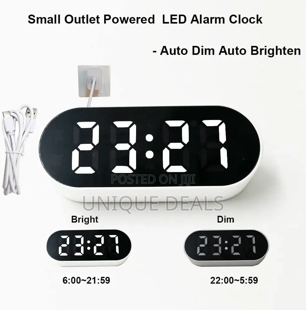 Led Alarm Clock With Adjustable Volume, Calender, Temperature,Timer