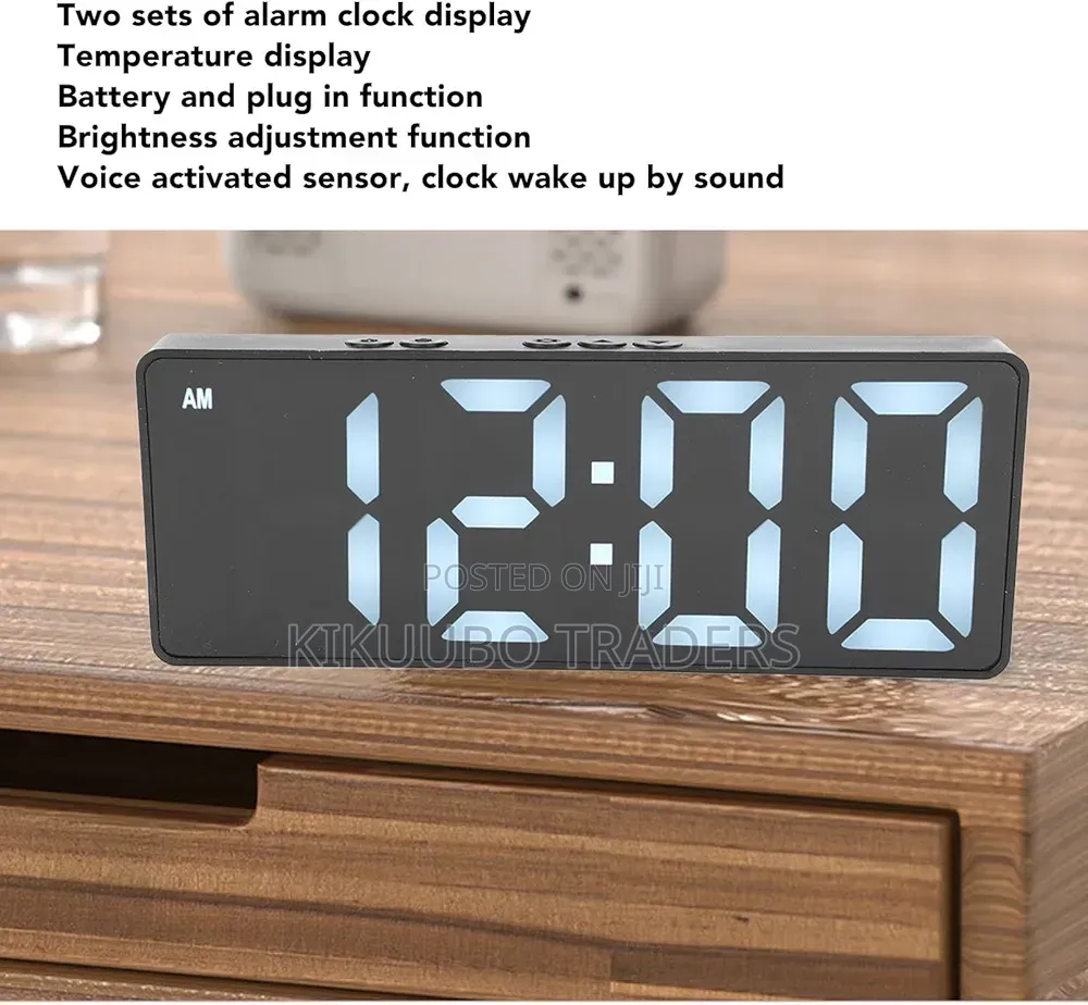 Digital Alarm Clock With Led Time Display