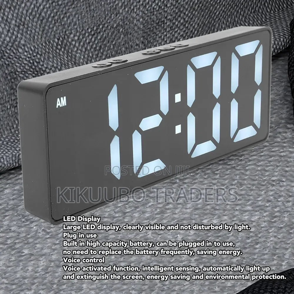 Digital Alarm Clock With Led Time Display
