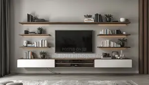 Floating Shelves and Tv Stand Installation