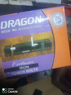 Dragon Brand Iron Tower Bolt Used to Secure Doors and Gates ].