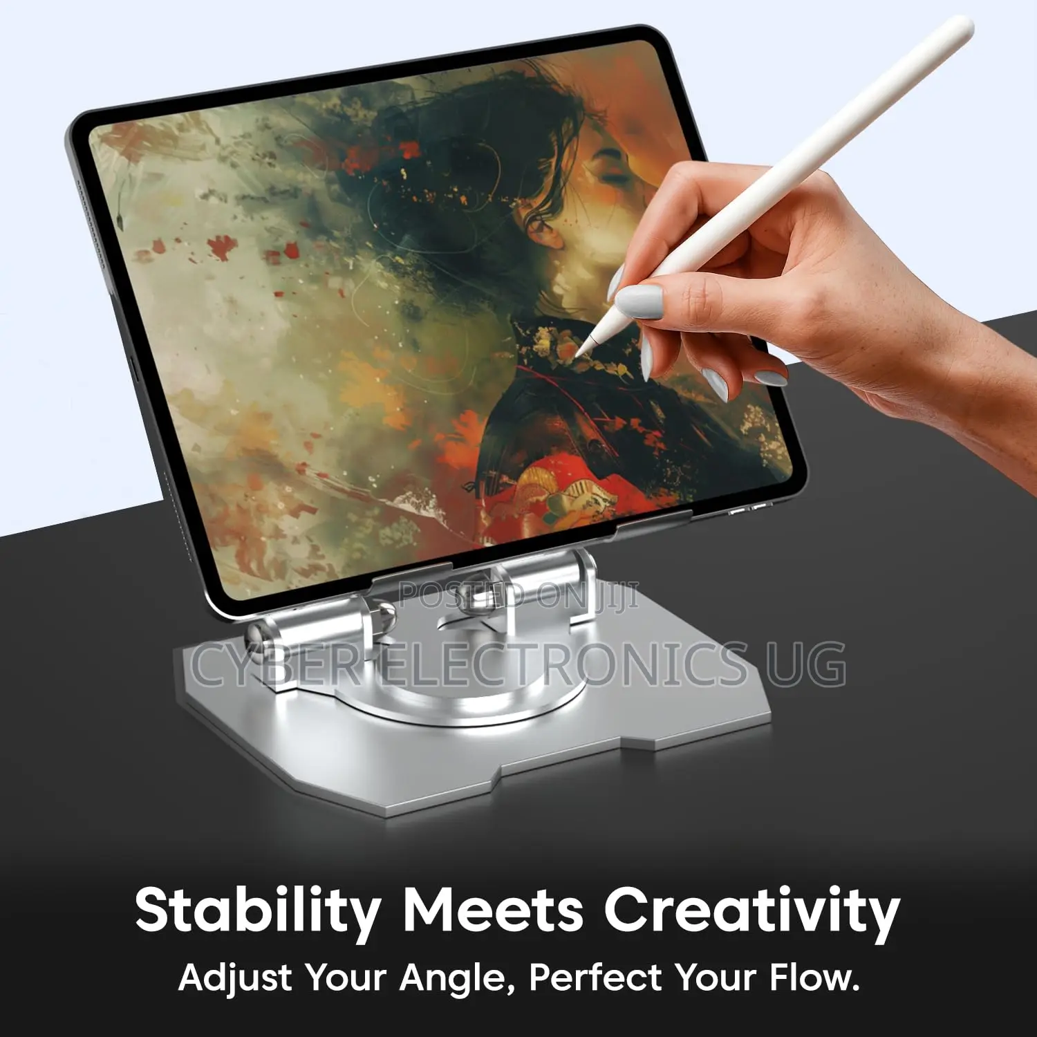 Tablet Stand Holder With 360° Rotating Base Multi-Angle