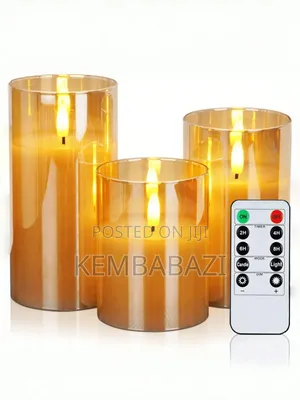 3pieces Decoration Candles With Remote