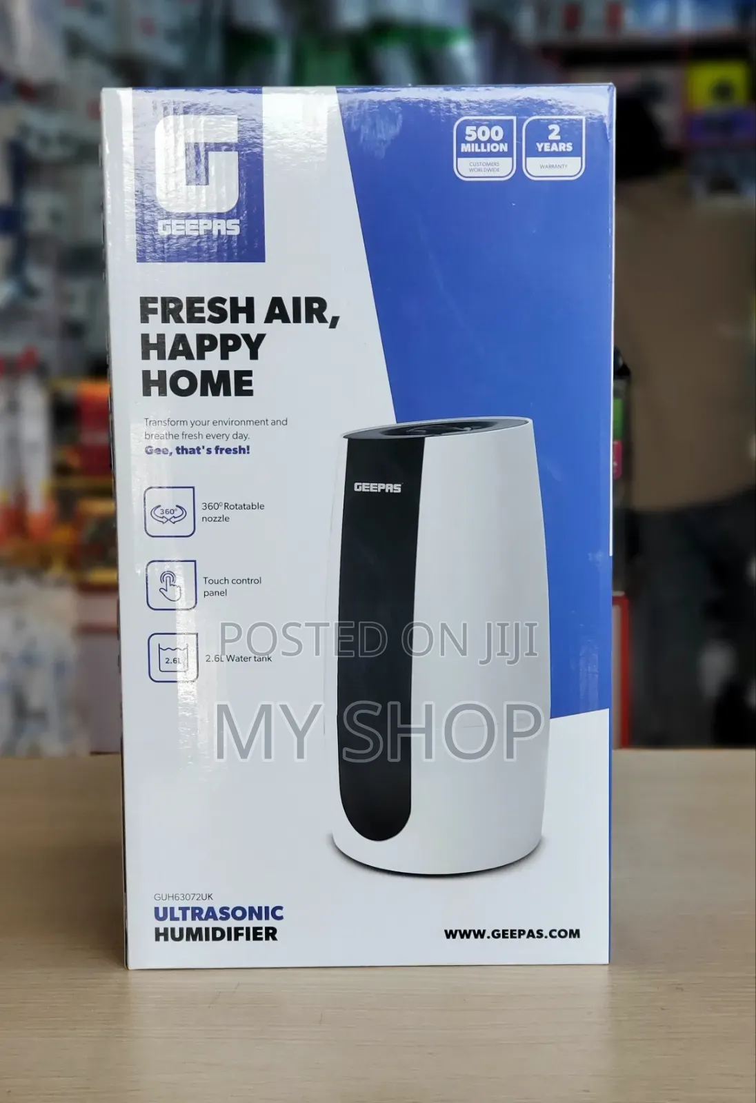 Geepas Desktop Humidifier - Compact Powerful