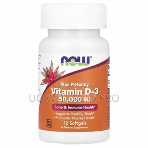 Now Foods Vitamin D3 D-3, Max Potency, 50000 Iu, 12 Softgels