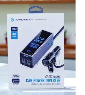 Powerology 300w Car Power Inverter, 2 Ac Sockets,36pd