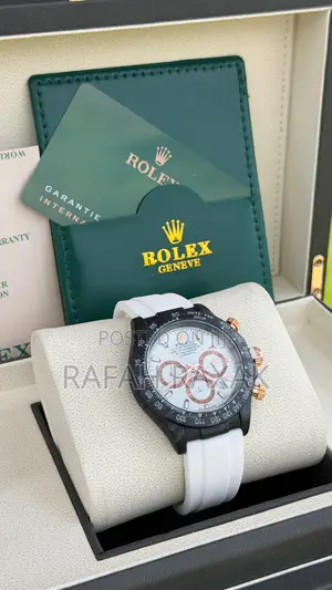 White Strap Version of Rolex Cosmograph Daytona Timepiece