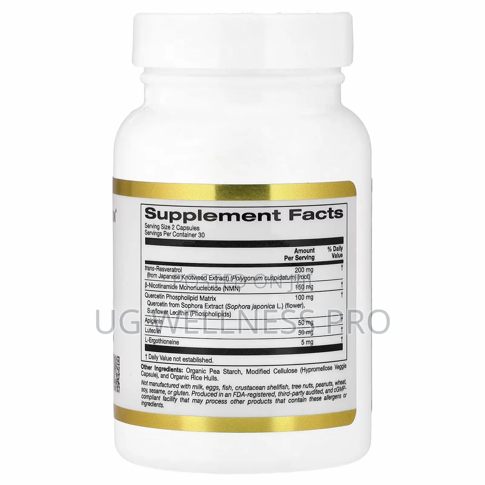 NMN Complex With Trans-Resveratrol, Quercetin Phytosome Complex, 60cps