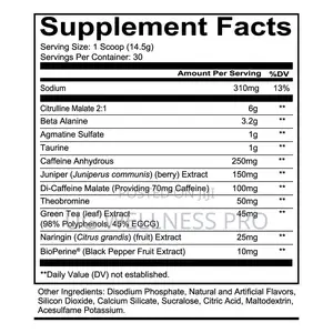 Total War Pre-Workout, Blue Lemonade (30 Servings
