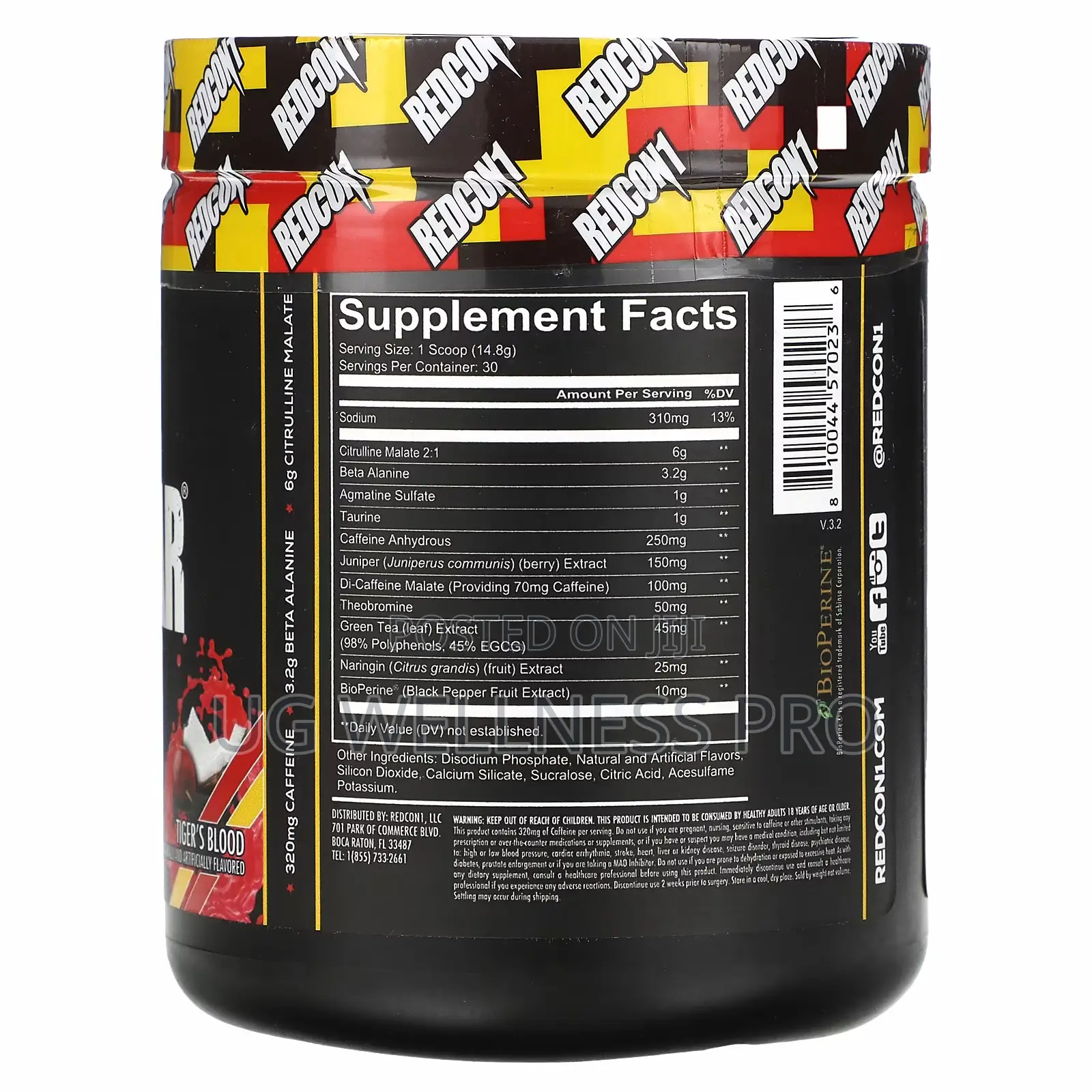 Total War Pre-Workout, Tiger's Blood Cherry Coconut (30 Servings)