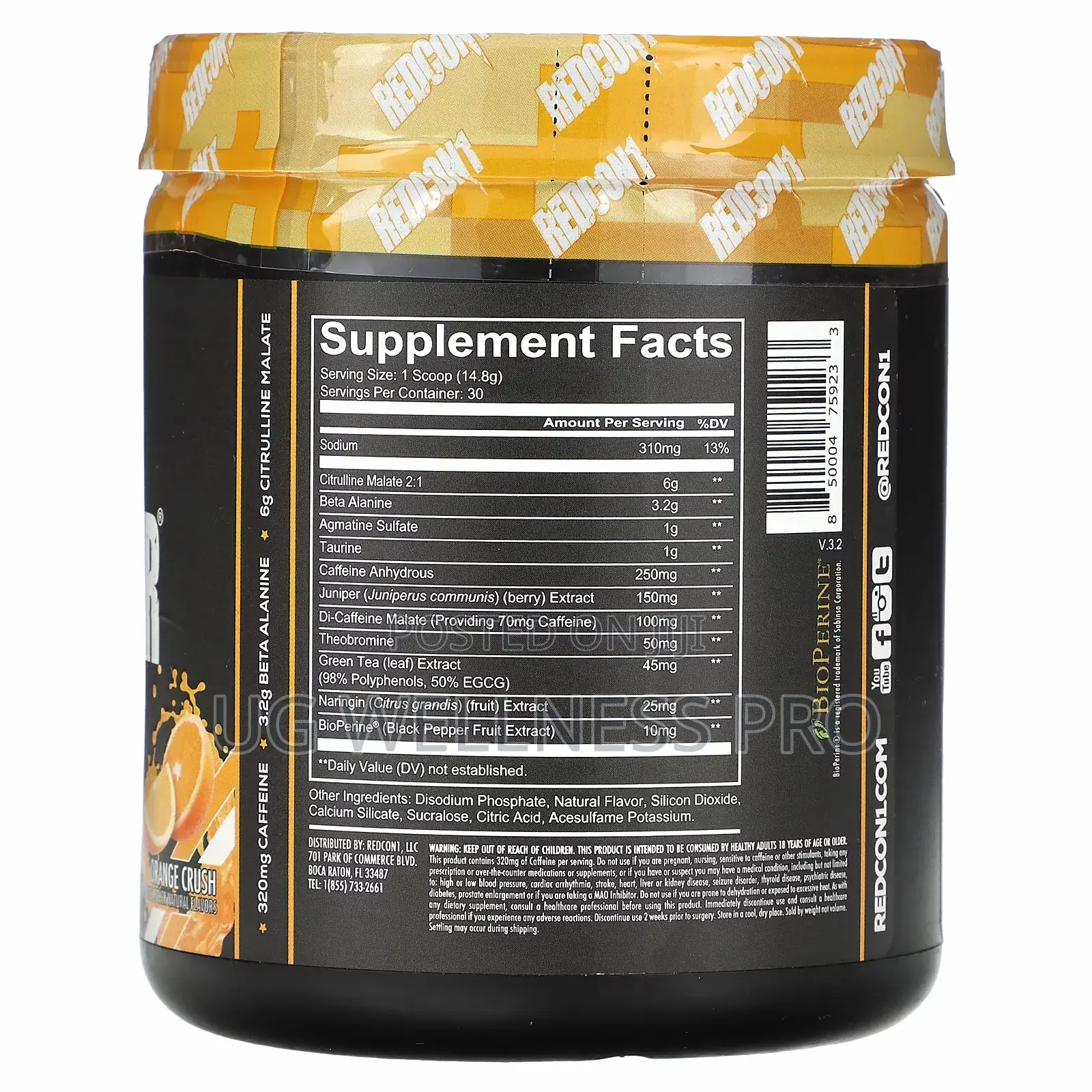 Total War, Pre-Workout, Orange Crush, 15.66 Oz 30 Servings