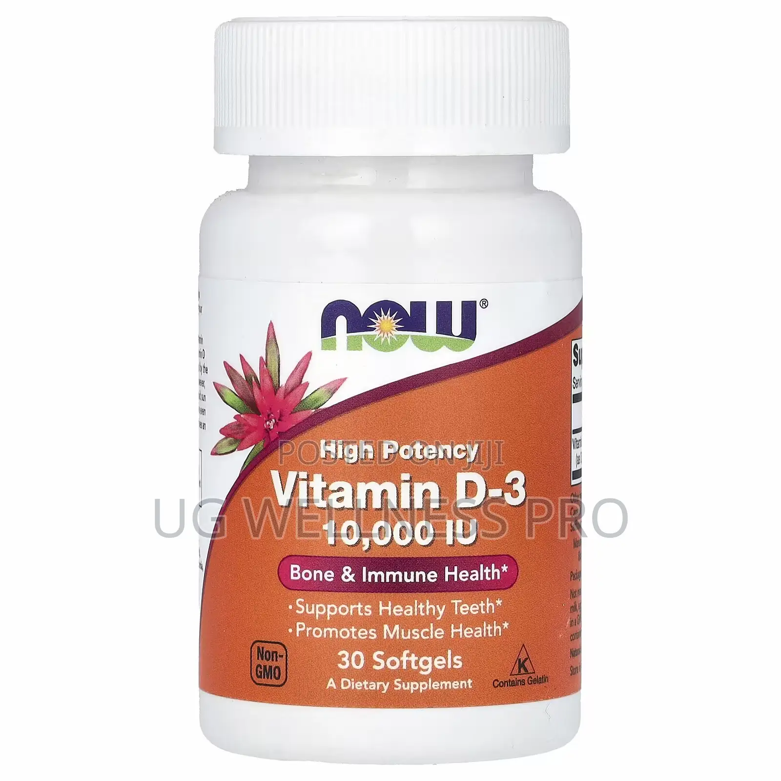 Now Foods Vitamin D3 D-3, High Potency, 10000 Iu, 30 Softgels
