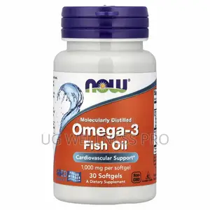 Now Foods Omega-3 Fish Oil, 30 Capsules (1 G Per Capsule)