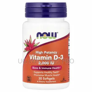 Now Foods High Potency Vitamin D3 D-3, 2000 Iu, 30 Softgels.