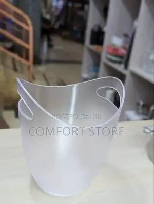 Double _Handled 4l Plastic Ice Bucket Transparent Shape for Beer