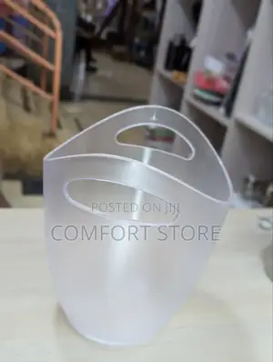 Double _Handled 4l Plastic Ice Bucket Transparent Shape for Beer