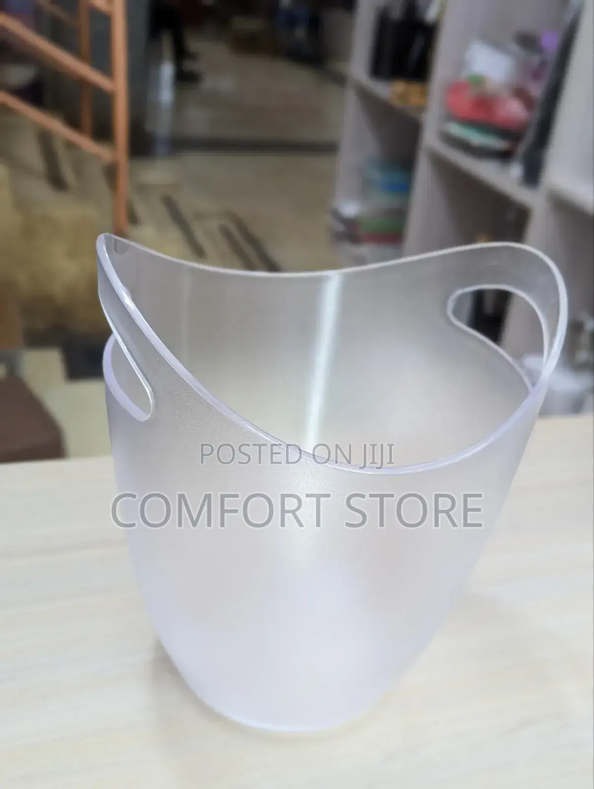 Double _Handled 4l Plastic Ice Bucket Transparent Shape for Beer