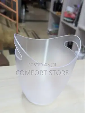 Double _Handled 4l Plastic Ice Bucket Transparent Shape for Beer