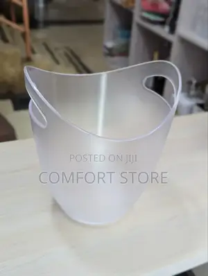 Double _Handled 4l Plastic Ice Bucket Transparent Shape for Beer